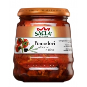 SACLA'  Овощная смесь томаты-гриль с оливками в масле, 285 г, с/б
