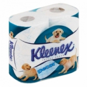 Туалетная бумага Kleenex Decor бело-голубая ,4шт