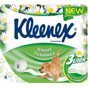 Туалетная бумага Kleenex Нежная ромашка , 4шт