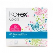 Прокладки ежедневные Kotex Colors Normal Deo 50+10шт