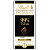 Черный шоколад Lindt Excellence 99% какао, 50г