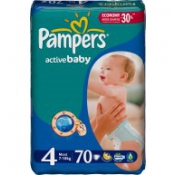 Подгузники Pampers Active baby Maxi Джамбо 7-18кг, 70 шт