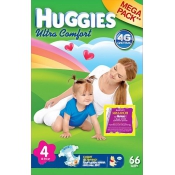 Подгузники Huggies Ultra Comfort 4 (8-14кг), 66 шт