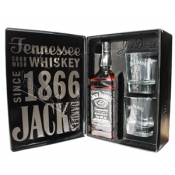 Виски Jack Daniel's 0.7л + 2 бокала в металлической упаковке