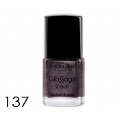 Лак для ногтей 2-в-1 №137, GLASSAGE, лилово-фиолетовый с мерцанием, VS, 8 мл