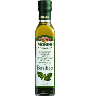 Масло оливковое с базиликом Monini Extra Vergine, с/б, 0,25л