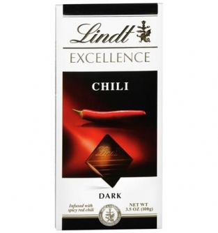Черный шоколад Lindt Excellence с чили, 100г