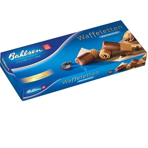 Bahlsen Waffeletten вафли с молочным шоколадом, 100г