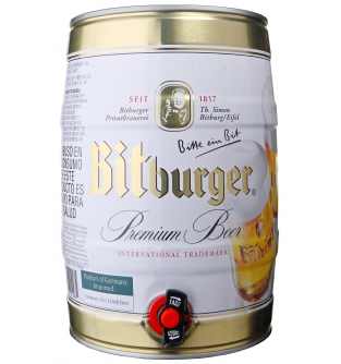 Пиво Bitburger 5% алк. светлое Германия, 5л