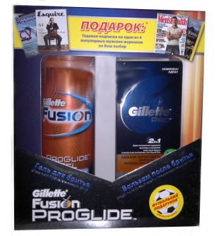 Набор Gillette Fusion ProGlide Гель для бритья увлажняющий 200мл + Бальзам после бритья 200мл