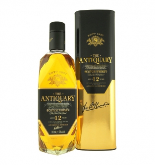 Виски Antiquary 12y.o. (купажированный) в подарочном тубусе, 0.7л
