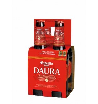 Пиво Estrella Damm DAURA светлое солодовое Испания, 0.33л (4шт)
