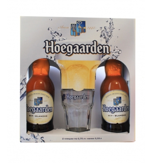 Пиво Hoegaarden АКЦИЯ! (2 бут 0.75л + бокал 0.33л)