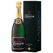 Шампанское Lanson Black Label Brut белое брют в подарочной упаковке, 0.75л